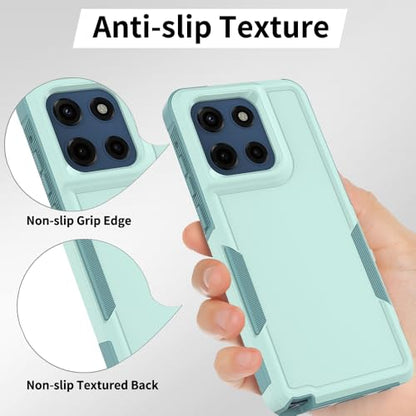 for Moto G Stylus 2025/2026 Case: Dual Layer Protective Heavy Duty Cell Phone Cover Shockproof Rugged with Screen Protector - Military Protection Bumper Tough - for G Stylus 2025/2026, Mint Green - color: Mint Green (PC) + Mint Green (TPU)