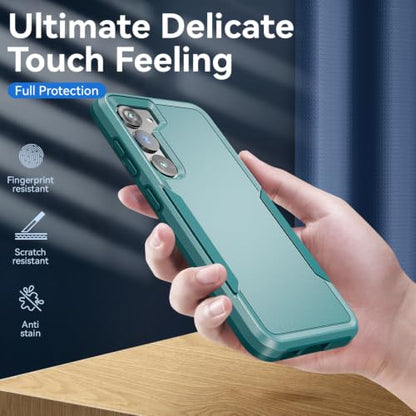 for Samsung Galaxy S23 Case with HD Screen Protector, Dual Layer Military Grade Drop Tested, Heavy Duty Rugged Shockproof Non-Slip Outdoor Protective Cover, Green - color: Green