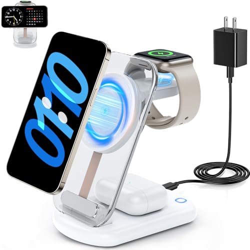 2026 Traveling Wireless Mag-Safe Fast Charging Station - color: White