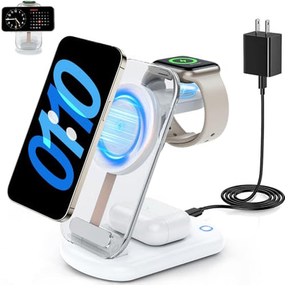 2026 Traveling Wireless Mag-Safe Fast Charging Station - color: White