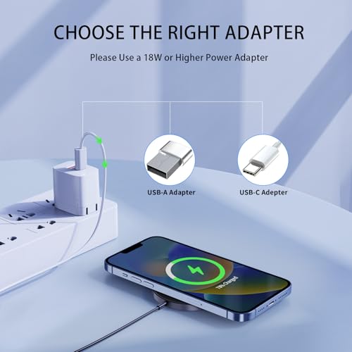 for MagSafe Charger 2 Pack, Magnetic Wireless Charging Pad for iPhone 17/17 Pro/17 Pro Max/Air/16 15 14 13 12 Pro Max Plus/AirPods 2 3 Pro, Strong Magnet, Aluminum Alloy, USB-C/A Ports-Black - color: Black 2 Pack