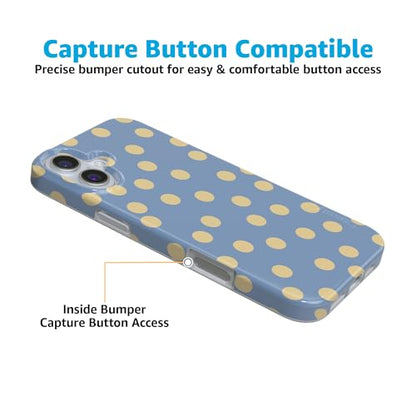 Casely iPhone 16 Case | in the Spotlight | Pastel Polka Dot | Compatible with MagSafe | Classic Ultra Thin Design - color: In the Spotlight | Pastel Polka Dot, size: Iphone 16