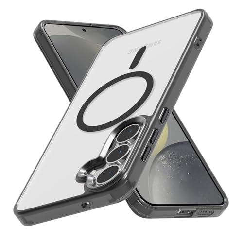 Lunivop for Samsung Galaxy s25 Case Hard [Compatible with Magsafe Wireless Charging] Yellowing Resistant Magnetic Cover Clear para S 25 6.2 '' 5G 2025 Rugged Best Phone Cases Black - color: Black, size: Compatible with Samsung Galaxy S25