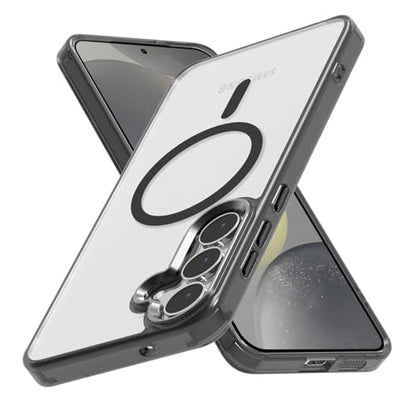 Lunivop for Samsung Galaxy S25 FE Case Hard [Compatible with Magsafe Wireless Charging] Yellowing Resistant Magnetic Cover Clear para S25 FE 6.7 '' 5G 2025 Rugged Best Phone Cases Black - color: Black, size: Compatible with Samsung Galaxy S25 FE