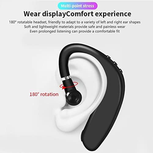 5.2 Single Ear Headset, Ultralight Business Earphone for Office Driving