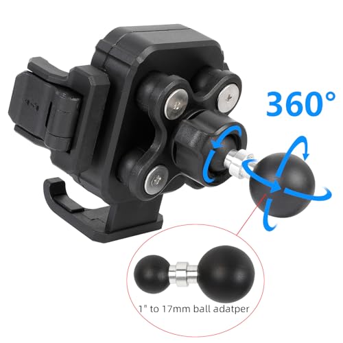 Universal Phone Holder Base for RAM Mounts B Size Double Socket Arm, 1" (25mm) Ball Mount with Vibration Dampener [Camera Friendly] [1s Lock & Release], Fits 4.7-7.2" Smartphones - style: 1" Ball Phone Holder