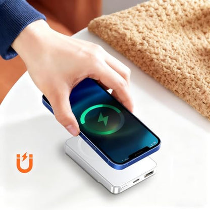 Wireless Charging Pad - Fast and Efficient Power for Phones | Slim Non Skid Base, LED Indicator, Portable Charger for Home Office Use, Supports 4.09 × 2.68 × 0.75 in