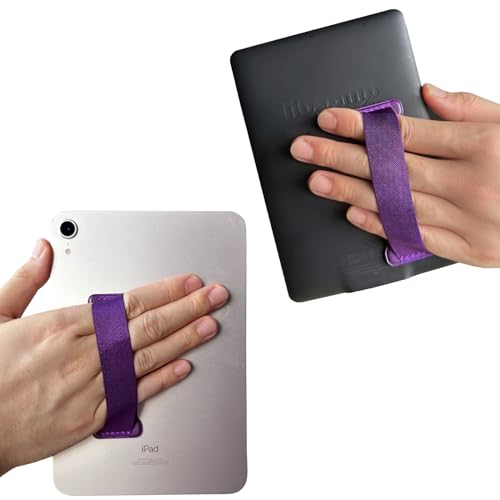 Hand Holder Strap for ipad, Tablet Hand Holder Strap, Universal Handle Grip for iPad Kindle, Mini Tablets and Cases (Dark Purple) - color: Dark Purple