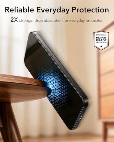 ESR 3 Pack for iPhone 15 Pro Screen Protector, Classic | Easy One-Pull Installation, 2X Impact Absorption, 9H Tempered Glass, Full-Coverage Protection, UltraFit Tray, Bubble-Free - size: iPhone 15 Pro 6.1 inch