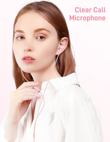 iMangoo for Apple MFi-Certified Soft Headphones for Lightning Wired Earbuds - color: Pink
