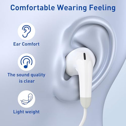 USB C Headphones, 2 Pack Wired Earbuds, Type C Headphones with Microphone