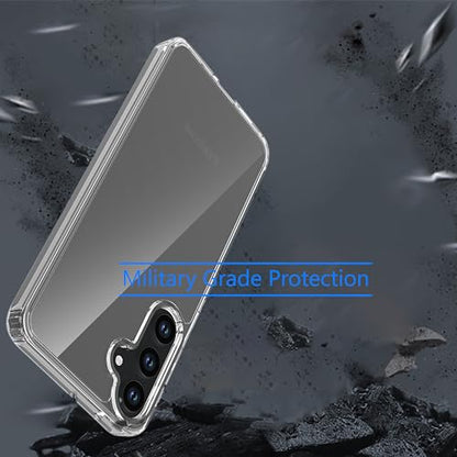 Crystal Clear case for Samsung Galaxy A15 5G/4G [Non-Yellowing][10FT Military Grade Protection] Anti-Scratch Protective Transparent Cover with Acrylic Hard(Back) + Soft TPU Bumper(Sides) Clear