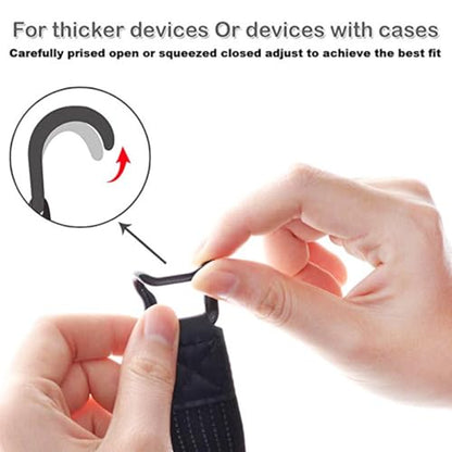 UKCOCO Tablet Holder Tablet Holder Strap Hand Grip Universal Nylon Band for E-Reader Black Cm Finger Bracket Elastic Stand Stand