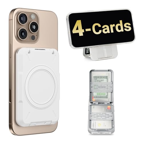 PROfezzion for MagSafe Wallet Card Holder, RFID Blocking, Dual Sided Magnet - color: White