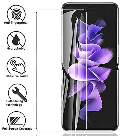 Screen Protector Wrap for Samsung Galaxy Z Flip 3 Phone - Clear