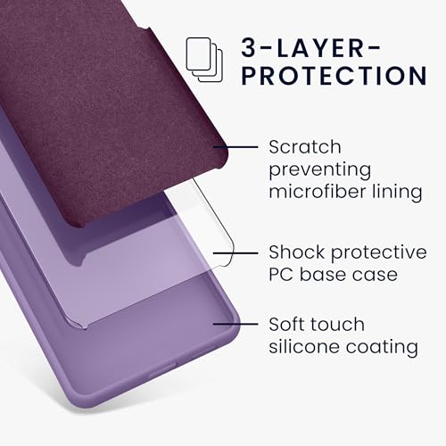 kwmobile Case Compatible with Google Pixel 8a Case - TPU Silicone Phone Cover with Soft Finish - Violet Purple - color: violet purple, size: Pixel 8a
