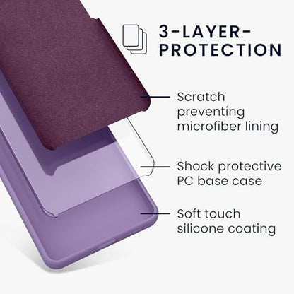 kwmobile Case Compatible with Google Pixel 8a Case - TPU Silicone Phone Cover with Soft Finish - Violet Purple - color: violet purple, size: Pixel 8a