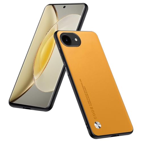 Phone Case Compatible with Smartphone, Compatible with iPhone 17e / 16e (6.1"), Protective Cover in PU Leather - Yellow - color: Yellow