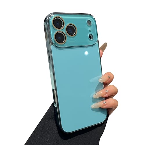 Caseative for iPhone 17 Pro Case, Blue | Solid Color Electroplated Frame with Crystal Camera Lens Protection - color: Blue