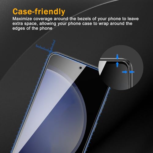 3 Pack Privacy Screen Protector for Samsung Galaxy S23 FE, Anti Spy Tempered Glass 9H Hardness, Black Protector Anti Spy, Bubble Free, Anti-Scratch - size: Galaxy S23 FE FK3