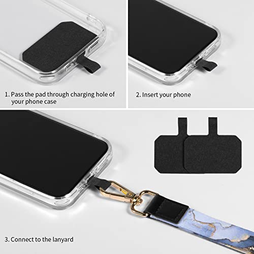 Phone Lanyards, Wrist Lanyards, Adjustable Neck Strap Marble - color: Marble