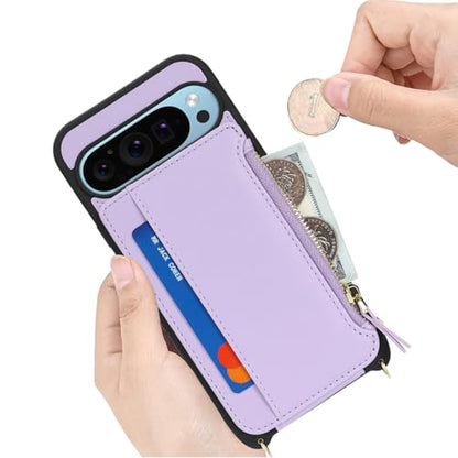 Cavor Compatible with Google Pixel 9 Pro XL Case Wallet, Purple - color: Purple, size: Google Pixel 9 Pro XL