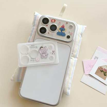 Scratch Animal Series Lens Cover For Phone 17PM Feature Easy Setups And Safe Protections Tempered Glass Camera Cover - color: gray elephant