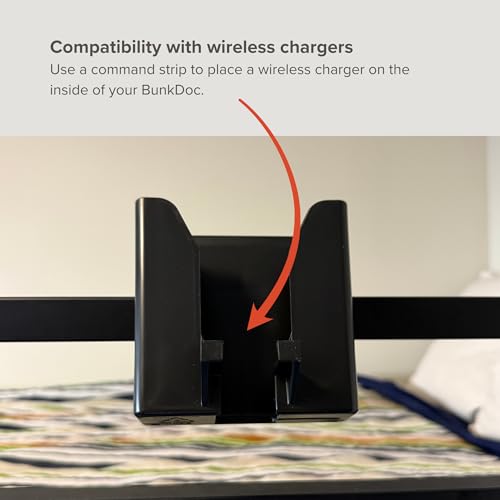 BunkDoc Bedside Phone Holder for Bunk Beds, Lofted Beds, Cribs, Bed Frames, Dorm Room Accessories, Bunk Bed Accessories