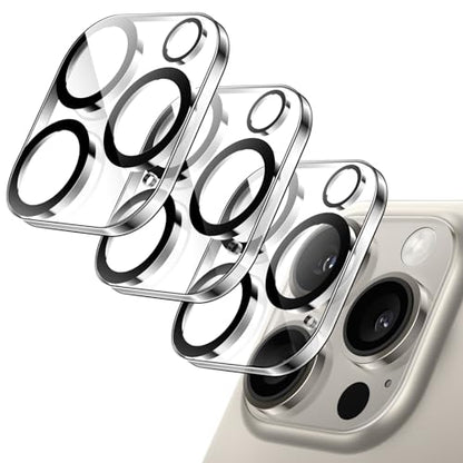 JETech Camera Lens Protector for iPhone 16 Pro/16 Pro Max, 3-Pack | 9H Tempered Glass, HD Clear, Anti-Scratch Protection, Night Shot Compatible, Case-Friendly - size: iPhone 16 Pro / 16 Pro Max