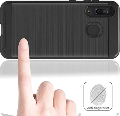 NEM Case Compatible with Motorola Moto G Stylus XT2043 (2020), Moto G Power XT2041 - Shockproof Brushed Case (Black) - color: Black