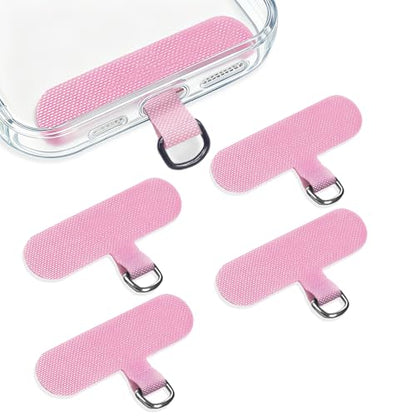 Fannoday Phone Tether Tab, 4 Pcs Universal Phone Lanyard Tab Used with Crossbody Strap, for Cell Phone Cases - color: Pink