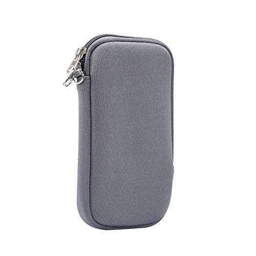 Neoprene Cell Phone Sleeve Zipper Phone Pouch Case for Samsung Galaxy S26 Ultra S25 Ultra S24 Ultra S23 Ultra A17 A16 A26 A36 A56 A15 A25 A35 A55 A14 A13 A07 A06 A05 A04 A03s, iPhone 16 Pro Max (Gray) - color: Gray