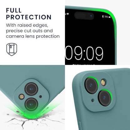 kwmobile Case Compatible with Apple iPhone 15 Case - Slim TPU Silicone Phone Cover - Soft Touch Finish - Arctic Night - color: Arctic Night, size: iPhone 15