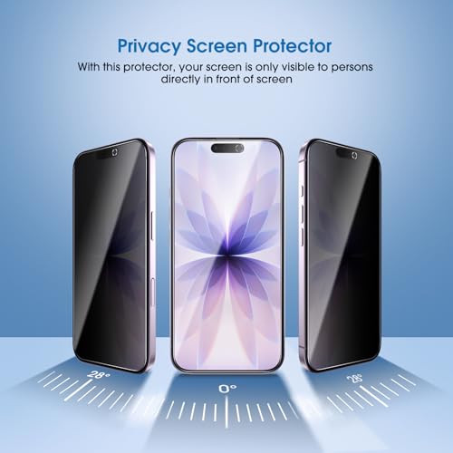 amFilm OneTouch for iPhone 17 Privacy Screen Protector 6.3'' 2025 - size: 17-6.3”