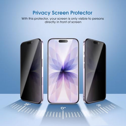 amFilm OneTouch for iPhone 17 Privacy Screen Protector 6.3'' 2025 - size: 17-6.3”