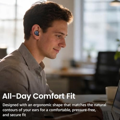 TOZO NC9 Hybrid Active Noise Cancelling Wireless Earbuds, 60H, LED Display - color: Blue