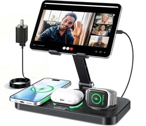 6 in 1 Wireless Charging Station for Apple Products,Phone Charger Station