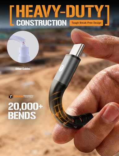 ToughTested 8ft USB to USB-C Cable, Braided 3A Fast Charging