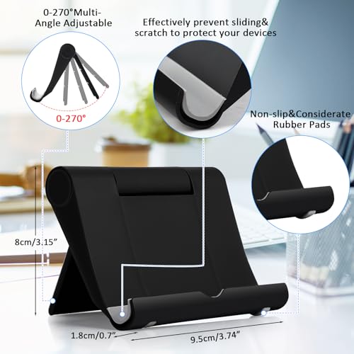 Wenqik 36 Pcs Cell Phone Stands Foldable Tablet, Black - color: Black