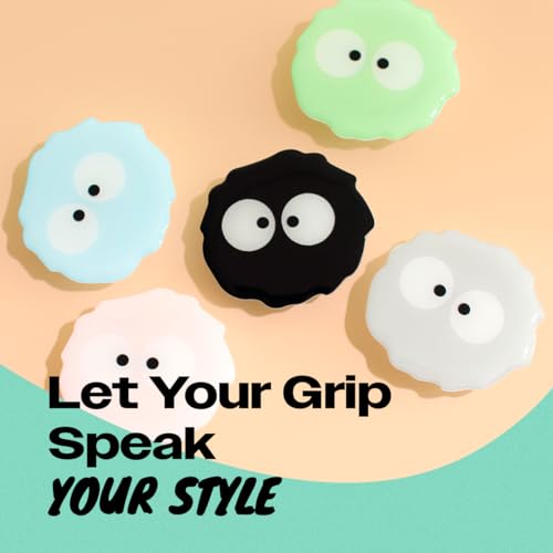 On The Grip Cute Cartoon Briquette Acrylic Multi Functional Collapsible Expandable Mobile Phone Grip & Kickstand (Mint) - color: Mint