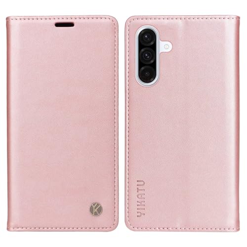 Compatible with Samsung Galaxy S25 FE Wallet Case PU Leather Flip Folio Case with Card Holder Magnetic Closure Shockproof Protective Phone Cover Rose Gold - color: Rose Gold, size: Samsung S25 FE