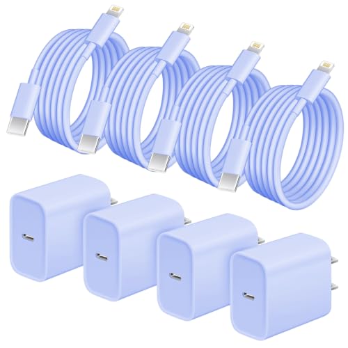 AISNI Fast Charging for iPhone 14/13/12 Fast Charger with 6 FT Long Cable - color: Purple
