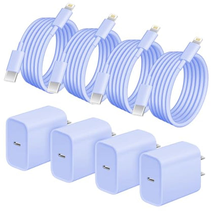AISNI Fast Charging for iPhone 14/13/12 Fast Charger with 6 FT Long Cable - color: Purple