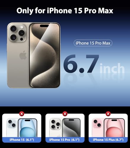 Mkeke Screen Protector for iPhone 15 Pro Max 6.9" 3 Pack 9H+ Tempered Glass - size: for iPhone 15 Pro Max 6.7"