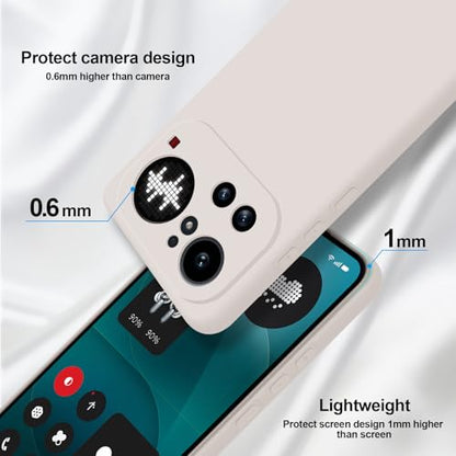 GiiYoon Silicone Case for Nothing Phone 4a Pro, Off White - color: Off-white, size: Nothing Phone 4a Pro