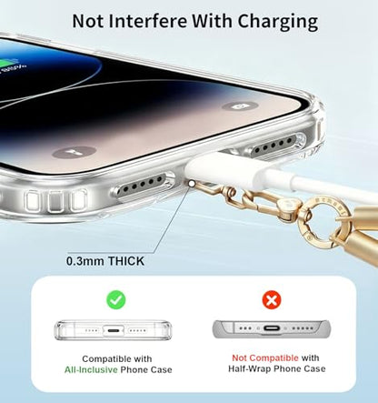 memumi Anti-Theft Phone Lanyard Crossbody for iPhone & Android, 3-in-1 Neck & Wrist Strap, 66 lbs Pull-Tested, Universal Phone Strap for Travel, Work & Night Out, Black - color: Black