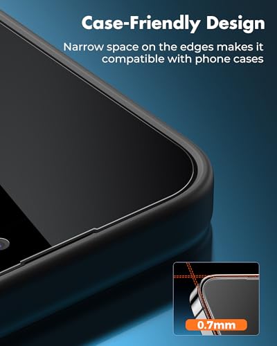 UNBREAKcable 2PCS Screen Protector for iPhone 14 Pro Max - 1 Privacy Tempered Glass+1 Clear Glass Double Shatterproof [Installation Frame] [9H Hardness] [Case Friendly] Anti-Scratch iPhone 6.7 inch - size: iPhone 14 Pro Max