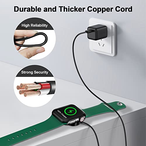 2026 Upgraded for Apple Watch Charger Magnetic USB C Charging Cable - color: Black, size: 1.5M