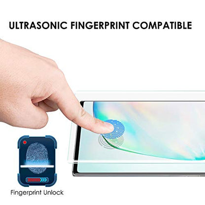 Galaxy Note 10 Plus Tempered Glass Screen Protector, UV Set - 3 Pack, Scratch Repair, Fingerprint-ID Compatible, Sensitive Touch, Full Coverage Without Black Edges - color: for Galaxy Note 10 Plus (HD Glass)