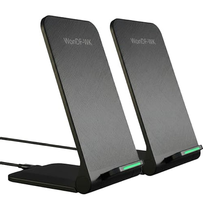 2 Pack Fast Wireless Charger, 15W Max Wireless Charging Pad, Ultra Slim Charging Station for iPhone 17/16/15/14/13/12/11 Series, Samsung Galaxy S25/S24/S23/S22/S21/S20, Note 20/10
